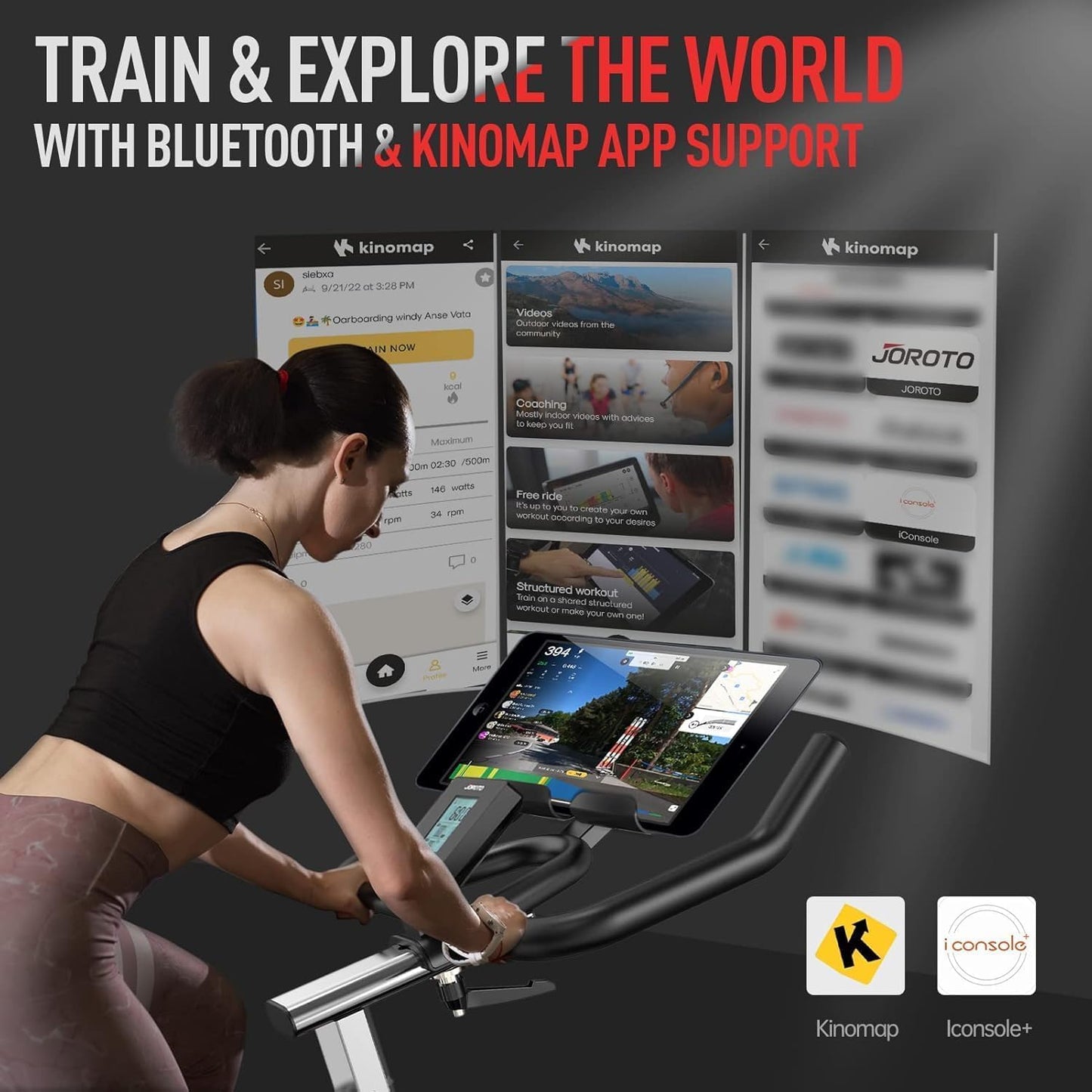 JOROTO X2PRO Magnetic Exercise Bike, 40 lbs Flywheel, App Support, 350 lbs Capacity, Digital Monitor