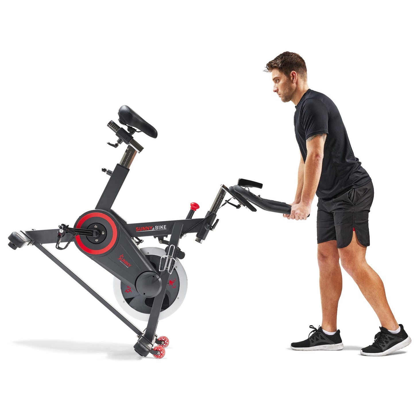 Sunny Health & Fitness Smart Indoor Cycling Bike with SunnyFit App & 44lb Flywheel