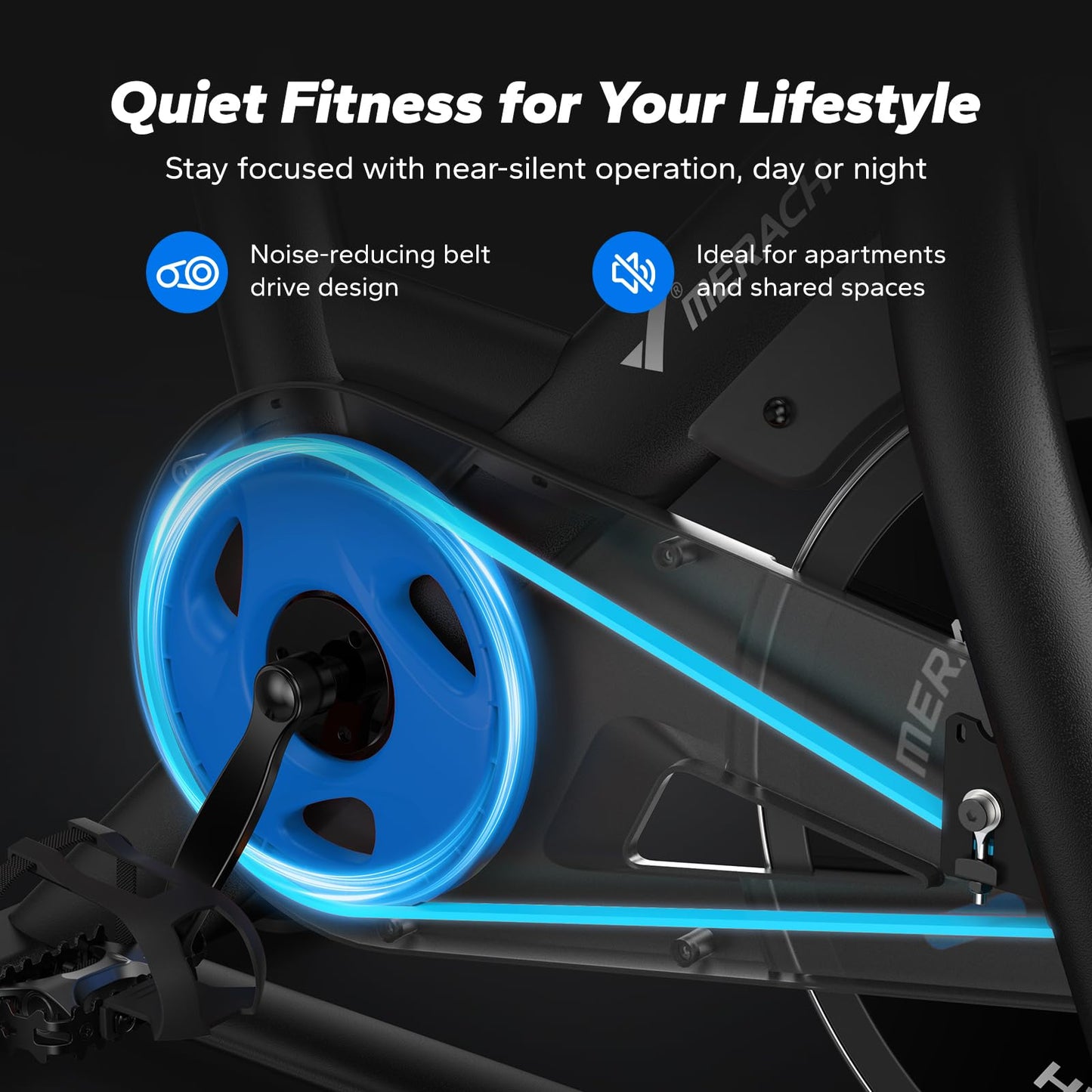 MERACH S29 Magnetic Exercise Bike – 350 lbs Capacity, Ultra-Quiet Operation, App Connectivity, Heavy-Duty Steel Frame
