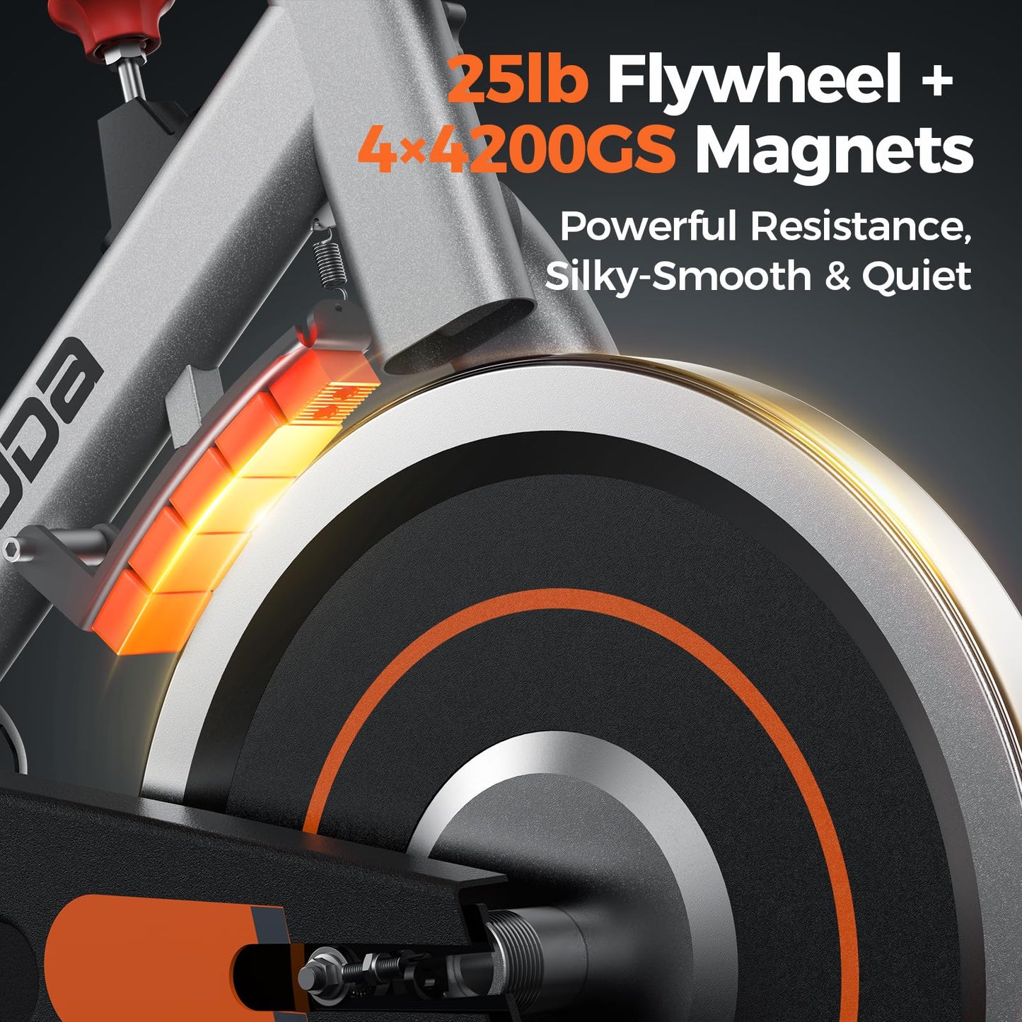YOSUDA Magnetic Exercise Bike with App Support, 300 lbs Capacity, Ultra-Quiet Operation & Tablet Holder